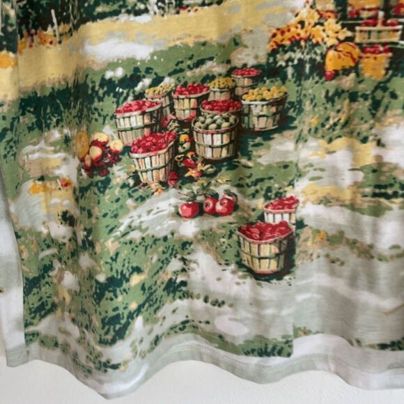 Y2k top Size XL Embellished Farmhosue Tee Grannycore Coastal Granny - Picture 3 of 13